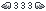 A pixel art of the number '333' with angel wings for the 'Angel Numbers' web clique.